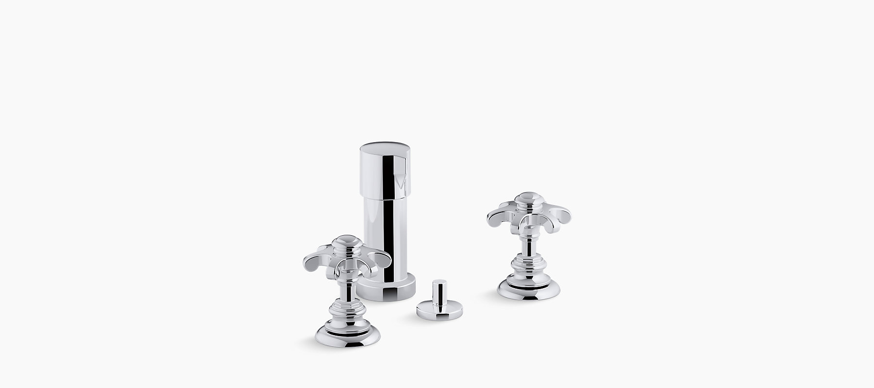 K 72765 3m Artifacts Widespread Bidet Faucet With Prong Handles